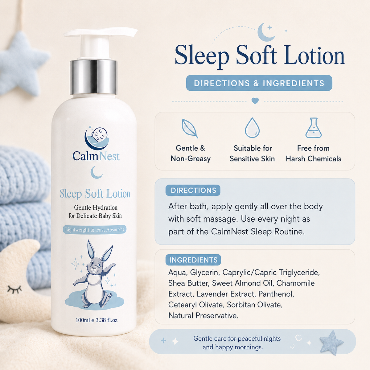 CALMNEST SLEEP SOFT LOTION BY REVIVAL